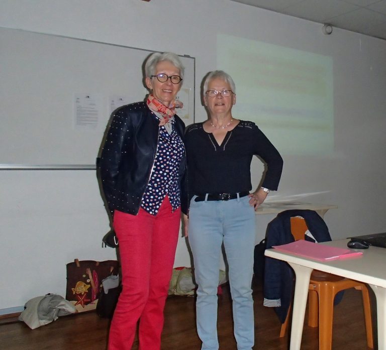 A gauche : Françoise PAYEN A droite : Martine LACRAZ